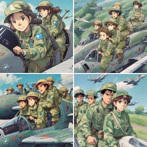 AI Anime Soldiers and Planes
