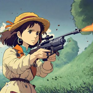 Ghibli-animation-of-woman-shooting-guns (3).jpeg