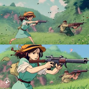 Ghibli-animation-of-woman-shooting-guns-at-enemies (5).jpeg