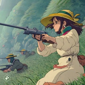 Ghibli-animation-of-woman-shooting-guns-at-enemies (3).jpeg