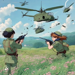 Ghibli-animation-of-soldiers-shooting-guns-from-helicopters (19).jpeg