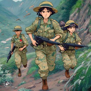 Ghibli-animation-of-soldiers-in-camoflauge-uniforms-carrying-guns-running-in-between-mountain...jpeg