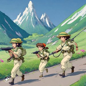 Ghibli-animation-of-soldiers-carrying-guns-running-in-between-mountains (3).jpeg