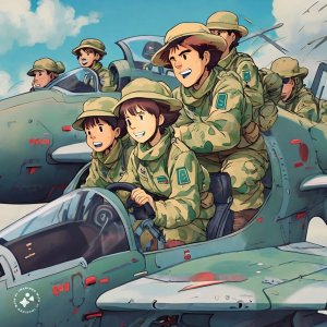 Ghibli-animation-of-soldiers-in-camoflauge-uniforms-riding-jets-and-planes (2).jpeg