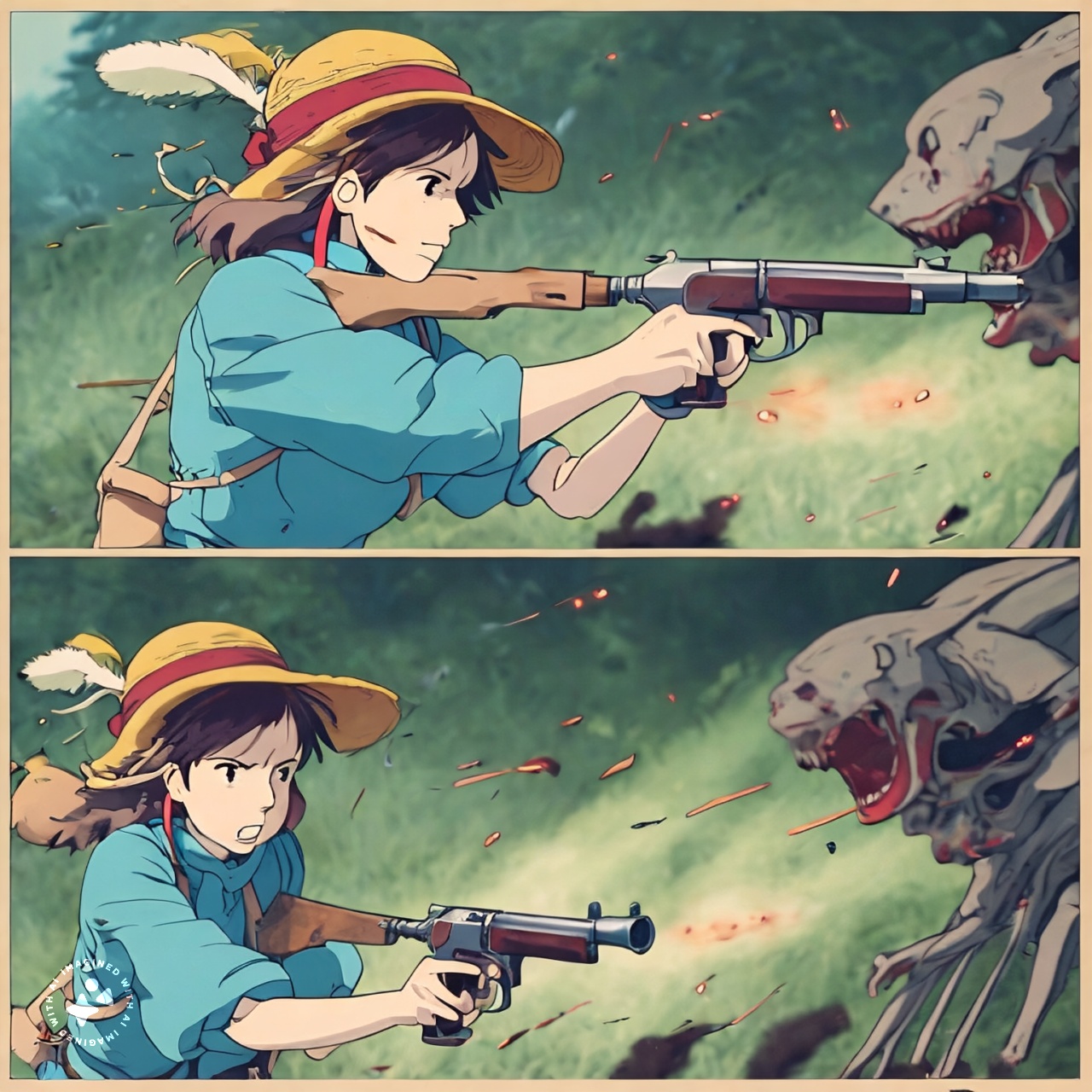 Ghibli-animation-of-woman-shooting-guns-at-enemies (4).jpeg